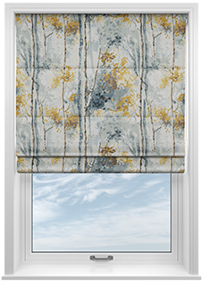 Silver Birch, Shadow - Roman Blind
